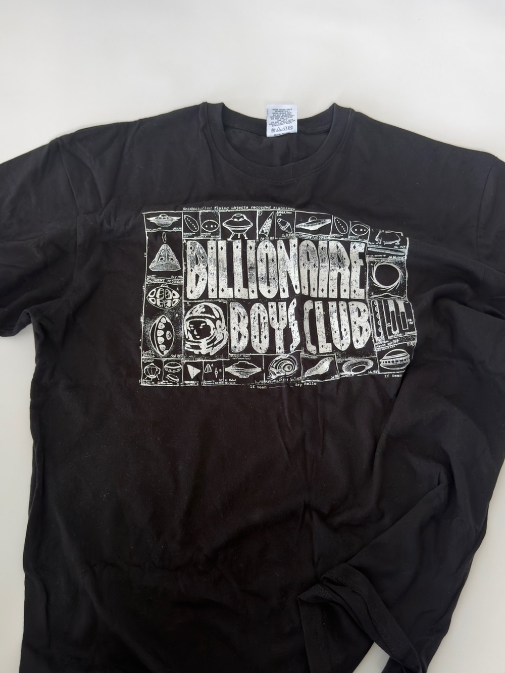 Billionaire Boys Club Black Tee with White Graphic Logo